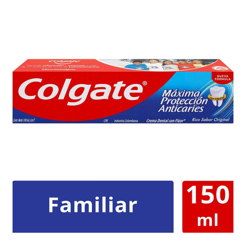 CREMA DENTAL COLGATE MÁXIMA PROTECCIÓN ANTICARIES 150 ML